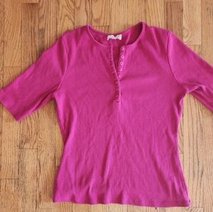 Sezane women's Grant T-Shirt XL magenta